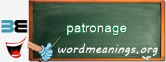 WordMeaning blackboard for patronage